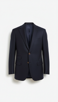 Structured Navy Wool Blazer